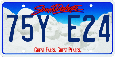 SD license plate 75YE24