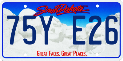 SD license plate 75YE26
