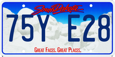 SD license plate 75YE28