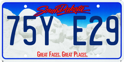 SD license plate 75YE29