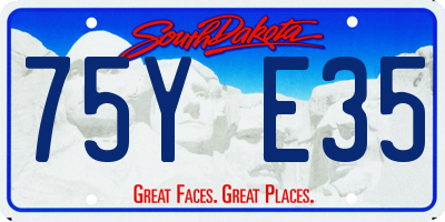 SD license plate 75YE35