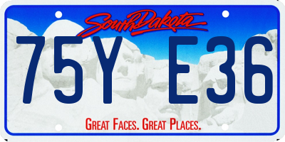 SD license plate 75YE36