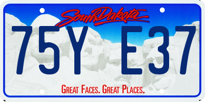 SD license plate 75YE37