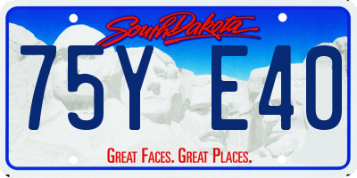 SD license plate 75YE40