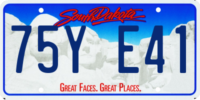 SD license plate 75YE41