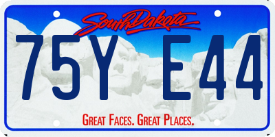 SD license plate 75YE44