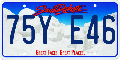 SD license plate 75YE46