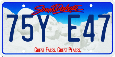 SD license plate 75YE47