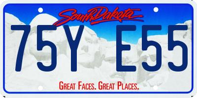 SD license plate 75YE55