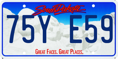 SD license plate 75YE59