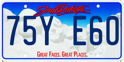 SD license plate 75YE60