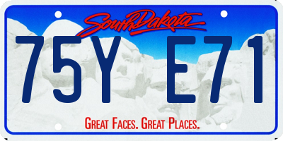 SD license plate 75YE71