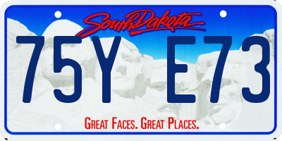 SD license plate 75YE73
