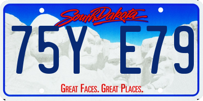 SD license plate 75YE79