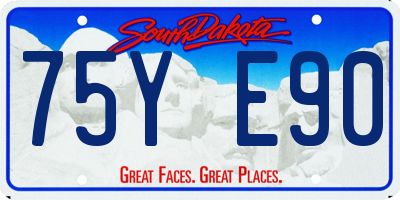 SD license plate 75YE90