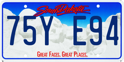 SD license plate 75YE94