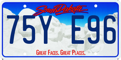 SD license plate 75YE96