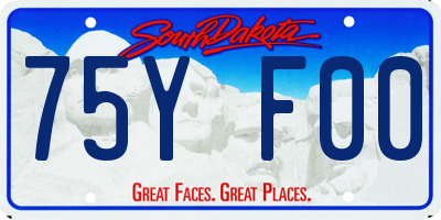 SD license plate 75YF00
