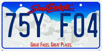 SD license plate 75YF04