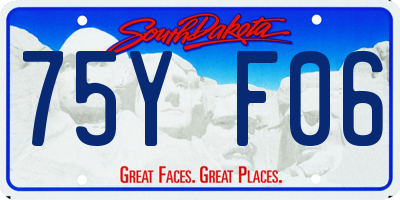 SD license plate 75YF06