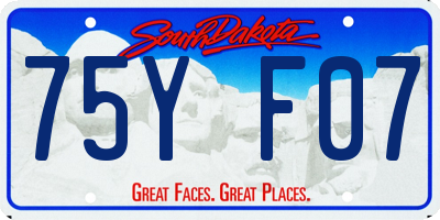 SD license plate 75YF07