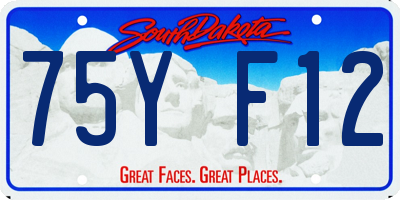 SD license plate 75YF12