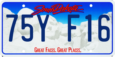 SD license plate 75YF16