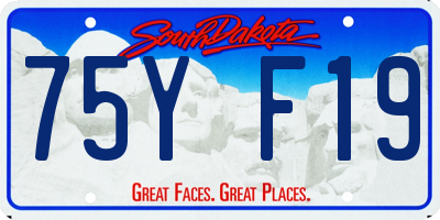 SD license plate 75YF19