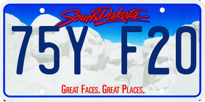 SD license plate 75YF20
