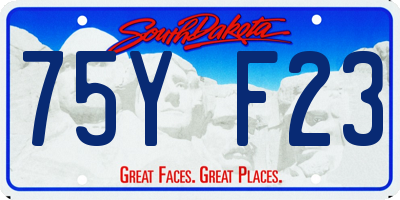 SD license plate 75YF23