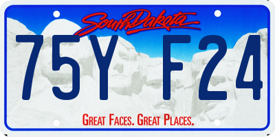 SD license plate 75YF24