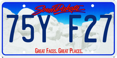 SD license plate 75YF27