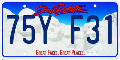 SD license plate 75YF31