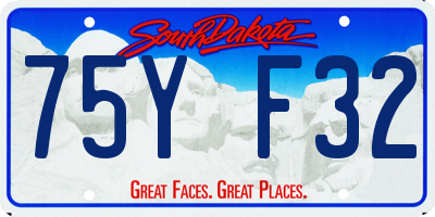 SD license plate 75YF32