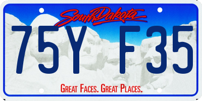 SD license plate 75YF35