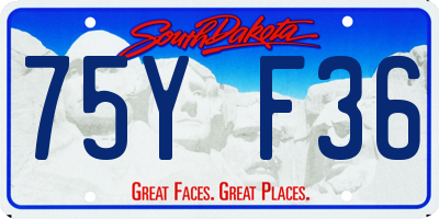 SD license plate 75YF36