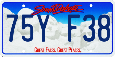 SD license plate 75YF38