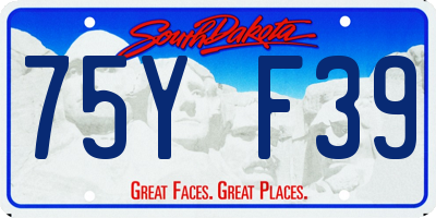 SD license plate 75YF39