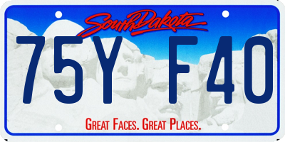 SD license plate 75YF40