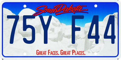 SD license plate 75YF44