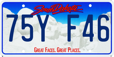 SD license plate 75YF46