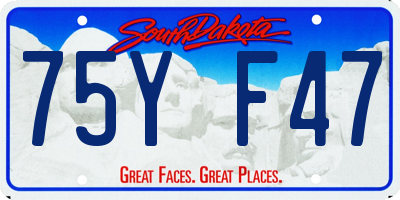 SD license plate 75YF47