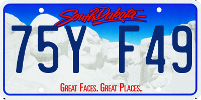 SD license plate 75YF49