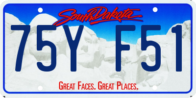 SD license plate 75YF51