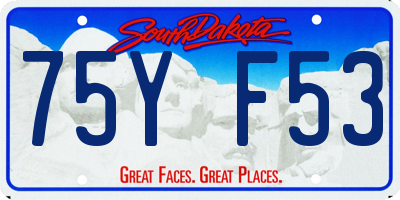 SD license plate 75YF53