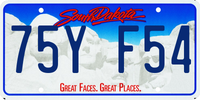 SD license plate 75YF54