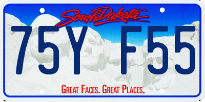 SD license plate 75YF55