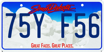 SD license plate 75YF56