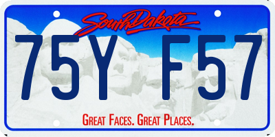 SD license plate 75YF57