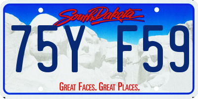 SD license plate 75YF59